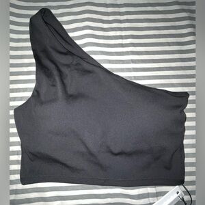 Paragon Fitwear Reluna Single Shoulder Brami in Black Size M